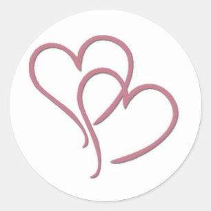 Adesivo Redondo Dois corações...
