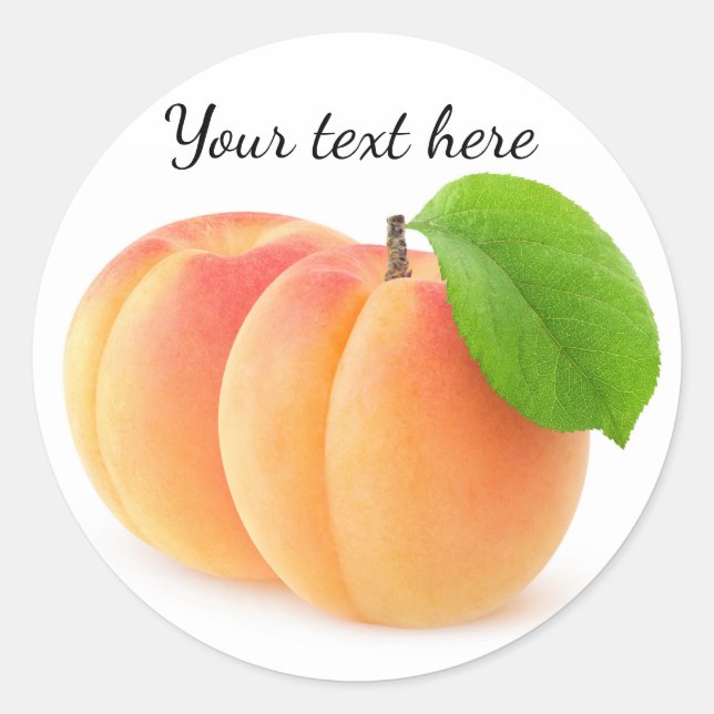 Adesivo Redondo Dois damascos (Frente)