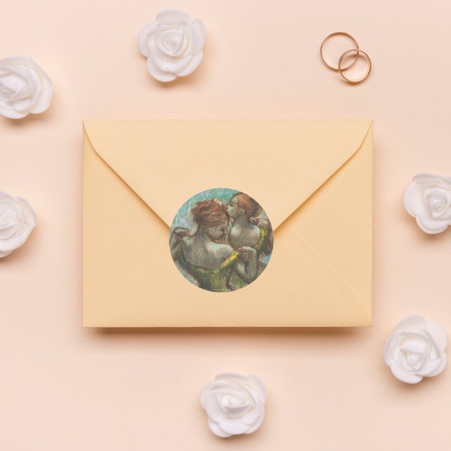 Adesivo Redondo Dois Dançarinos, Meio-Comprimento, Degas Art (Criador carregado)