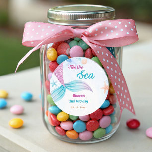 Adesivo Redondo Dois náuticos, Parte segundo aniversário do Mar