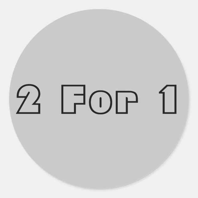 Adesivo Redondo Dois para um (Frente)