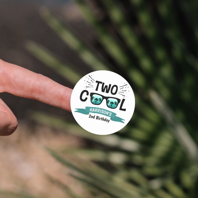 Adesivo Redondo Dois segundos aniversários Legal (Criador carregado)