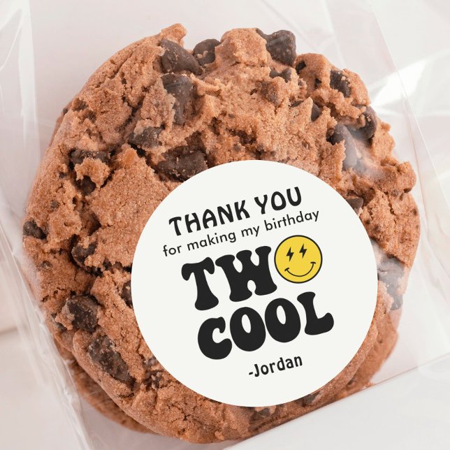 Adesivo Redondo Dois segundos aniversários Legal Obrigado (Criador carregado)