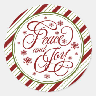 Adesivo Redondo Dois selos de paz e alegria retirados