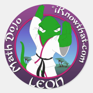 Adesivo Redondo Dojo Leon Stickers