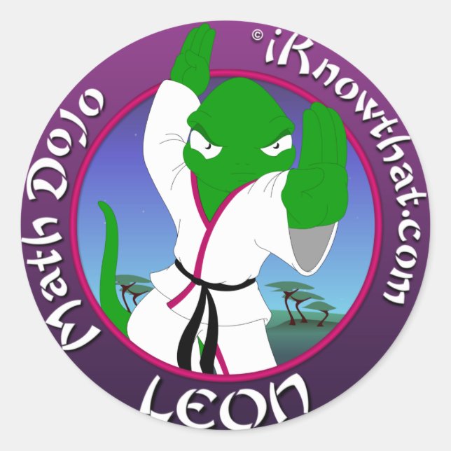 Adesivo Redondo Dojo Leon Stickers (Frente)