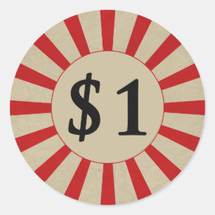 Adesivo Redondo (dólar) preço $1 lustroso redondo