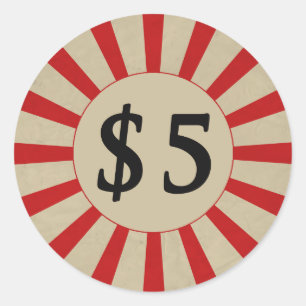 Adesivo Redondo (dólar) preço $5 lustroso redondo
