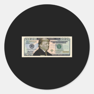 Adesivo Redondo Dólar Trump 2020