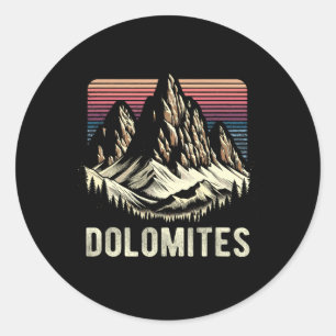 Adesivo Redondo Dolomitas Montanhas Alpes Dolomíticos Escalada Cam