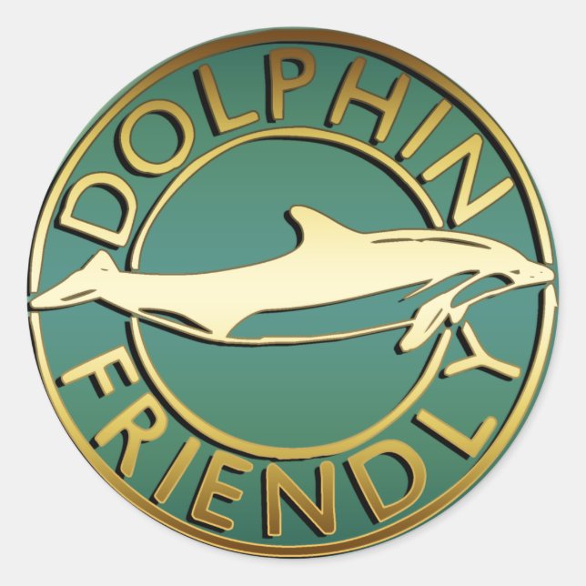 ADESIVO REDONDO DOLPHIN FRIENDLY (Frente)
