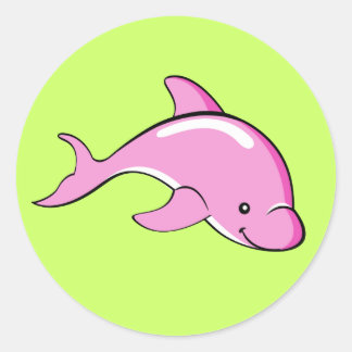Adesivo Redondo Dolphin Sticker