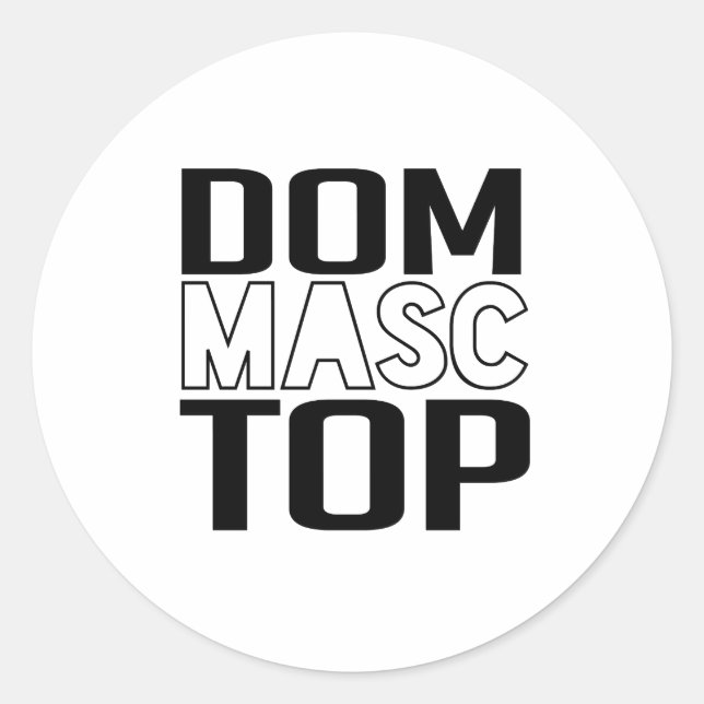 Adesivo Redondo Dom Masc Melhor (Frente)