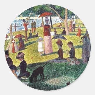 Adesivo Redondo Domingo à tarde La Jatte grandioso - Georges