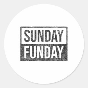 Adesivo Redondo Domingo, Funday, igreja de Churrasco desportivo Br