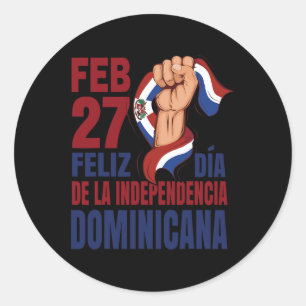 Adesivo Redondo Dominicana - Independência Dominicana Dia 1