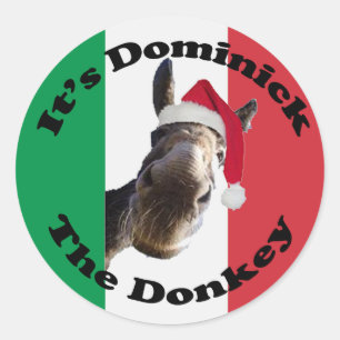 Adesivo Redondo dominick o asno