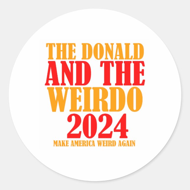 ADESIVO REDONDO DONALD E WEIRDO (Frente)