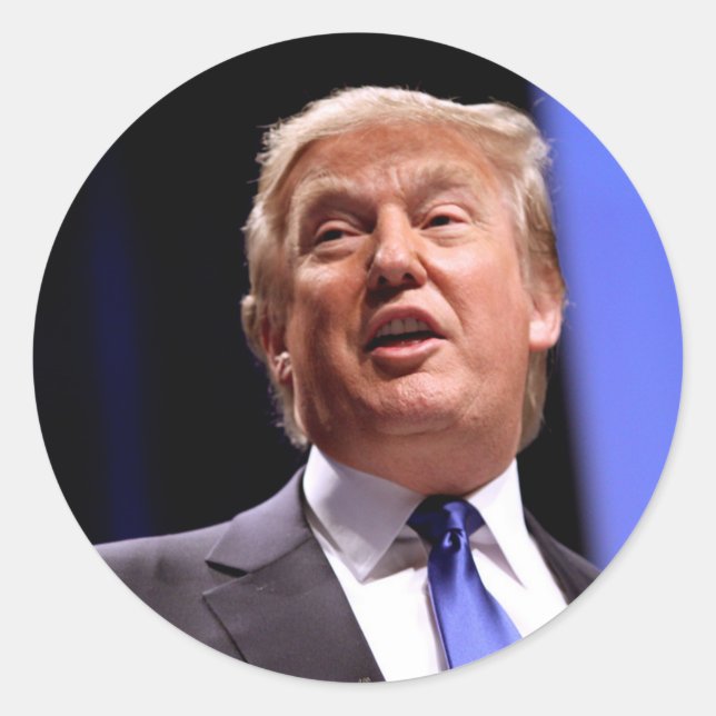 Adesivo Redondo Donald Trump (Frente)