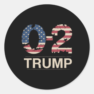 Adesivo Redondo Donald Trump 0-2 Luta Luta Luta Bandeira dos EUA V