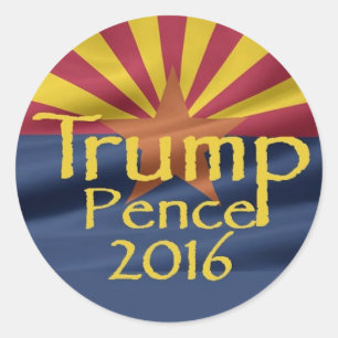 Adesivo Redondo Donald TRUMP 2016 Sticker