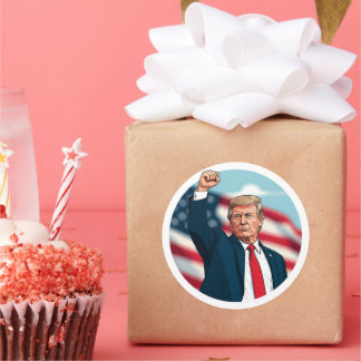 Adesivo Redondo Donald Trump 2024