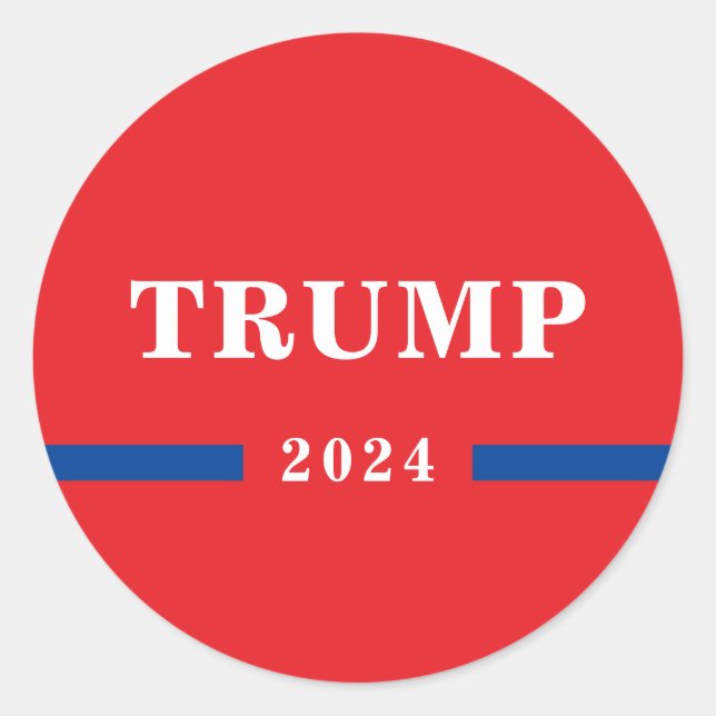 Adesivo Redondo Donald Trump 2024 (Frente)