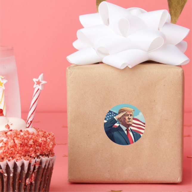 Adesivo Redondo Donald Trump 2024 (Festa)