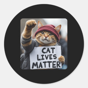Adesivo Redondo Donald Trump 2024 Cats, Cat Lives Trump