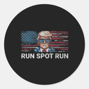 Adesivo Redondo Donald Trump 2024 Corra Spot Corra Divertido Repub