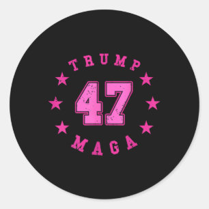 Adesivo Redondo Donald Trump 2024 Eleições 45 47 Presidente