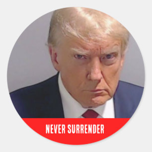 Adesivo Redondo Donald Trump 2024 Nunca Renderize