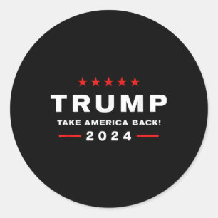 Adesivo Redondo Donald Trump 2024 Retome As Eleições Americanas -