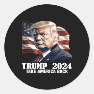 Adesivo Redondo Donald Trump 2024 Retome As Eleições Americanas - 