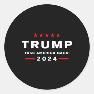 Adesivo Redondo Donald Trump 2024 Retome As Eleições Americanas - 
