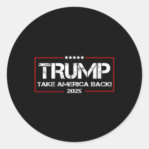 Adesivo Redondo Donald Trump 2025 Retome As Eleições Americanas -
