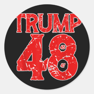 Adesivo Redondo Donald Trump 2028 Trump 45º 47º 48º Presidente T
