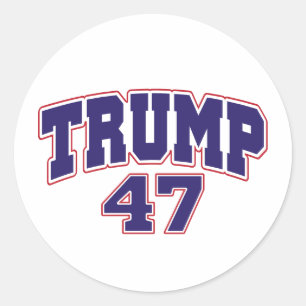 Adesivo Redondo Donald Trump 47