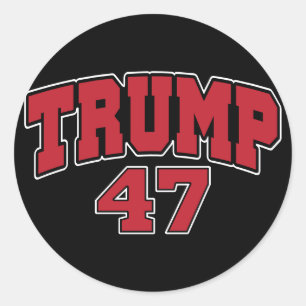 Adesivo Redondo Donald Trump 47