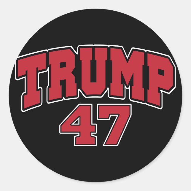 Adesivo Redondo Donald Trump 47 (Frente)