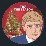 ADESIVO REDONDO DONALD TRUMP CHRISTMAS STICKERS<br><div class="desc">É A ESTAÇÃO DONALD TRUMP CHRISTMAS STICKER</div>