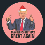 ADESIVO REDONDO DONALD TRUMP CHRISTMAS STICKERS, EXCELENTE NOVAMEN<br><div class="desc">DONALD TRUMP CHRISTMAS STICKERS. EXCELENTE DE NATAL DE fazer NOVAMENTE.</div>
