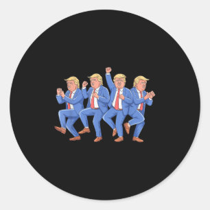 Adesivo Redondo Donald Trump Dance 4 De Julho De Trump 2025
