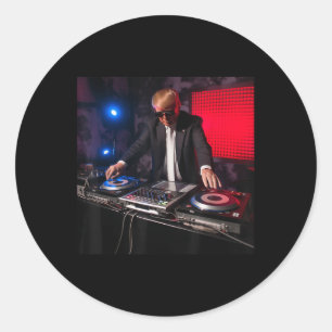 Adesivo Redondo Donald Trump Dj Nos Turntables
