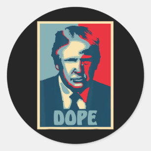 Adesivo Redondo Donald Trump Droga Eleição Diversão Presidente EUA