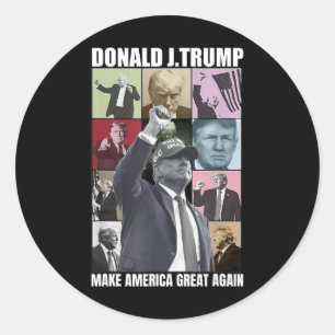 Adesivo Redondo Donald Trump Era Oficial 2024 Donald Tru