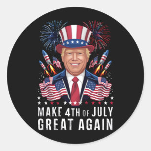 Adesivo Redondo Donald Trump Faz Excelente De 4 De Julho Novamente