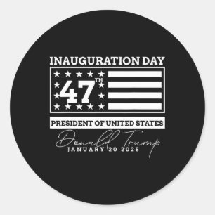 Adesivo Redondo Donald Trump Ganhou Inauguração da Eleição de 2024