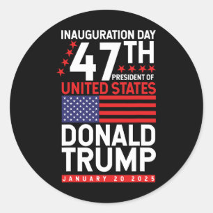 Adesivo Redondo Donald Trump Ganhou Posse de Homen Inauguração Ele