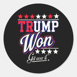 Adesivo Redondo Donald Trump Ganhou Supere Isso 2024 Trump Ganhou